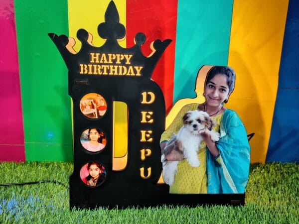 Birthday Frame with Initial Letter with Image - Image 2