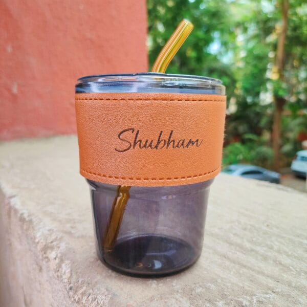 Personalized glass tumbler with lid - Image 7