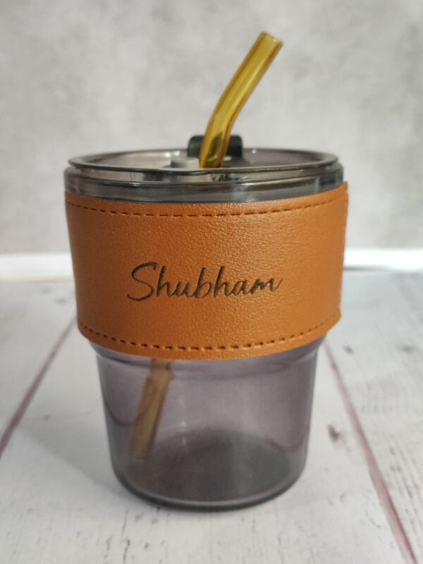 Personalized glass tumbler with lid - Image 2