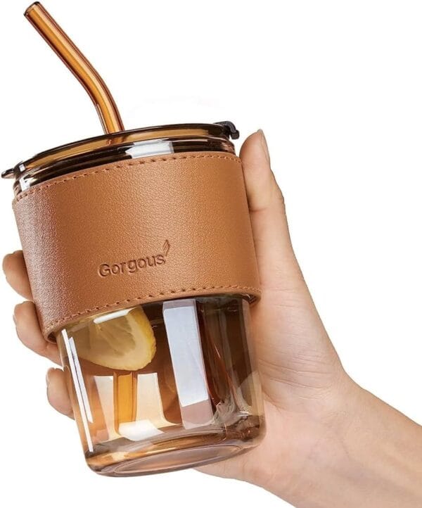Personalized glass tumbler with lid - Image 3